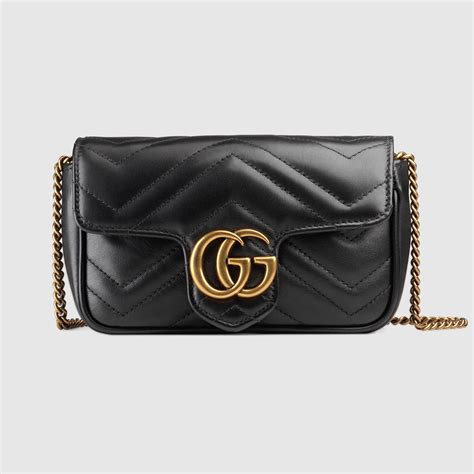 mini borsa gucci nymphaea in pelle|Super mini borsa GG Emblem in pelle nera .